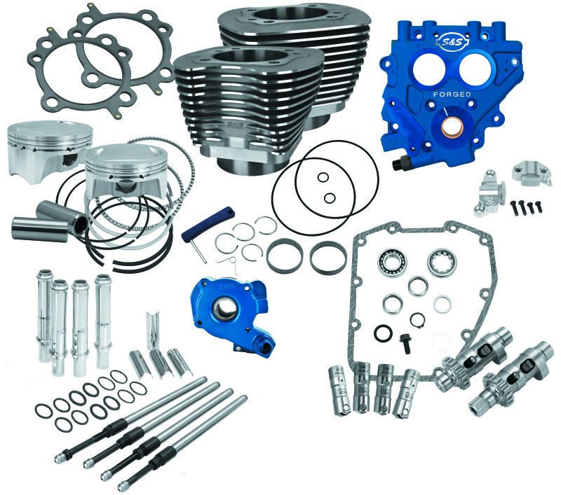 S&S Cycle 330-0664 - 99-06 BT 100in Power Package - Wrinkle Black