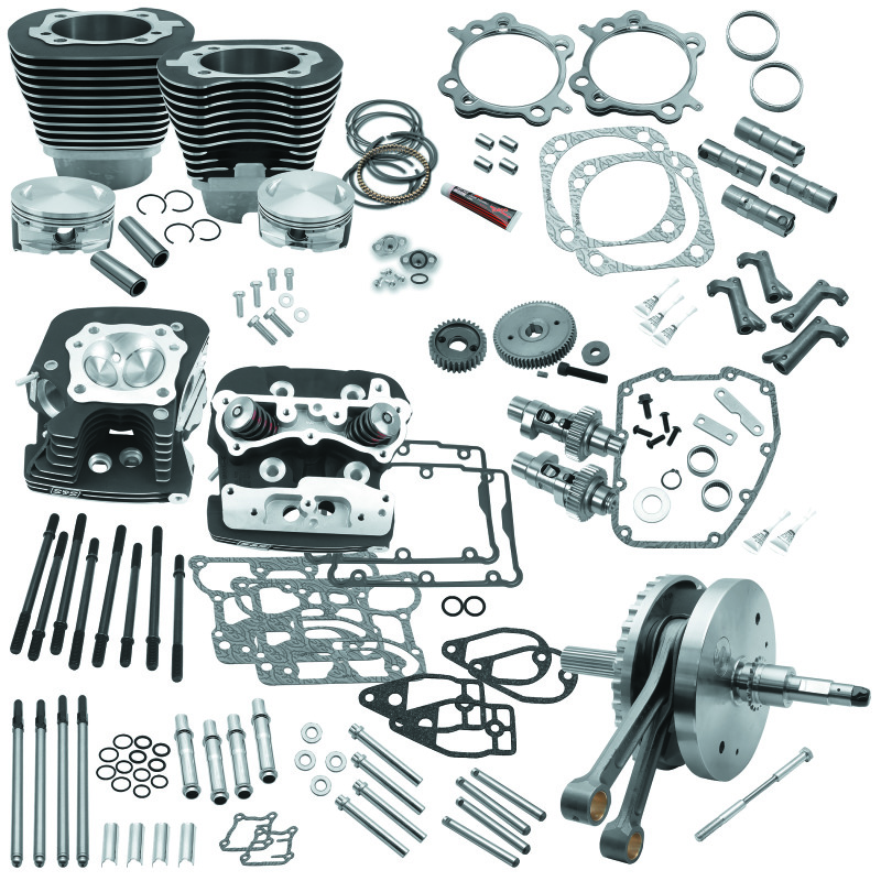 S&S Cycle 900-0569 - 2007 BT w/ Balancer 124in Hot Set Up Kit - Wrinkle Black S&S Cycle 900-0569 - 2007 BT w/ Balancer 124in Hot Set Up Kit - Wrinkle Black