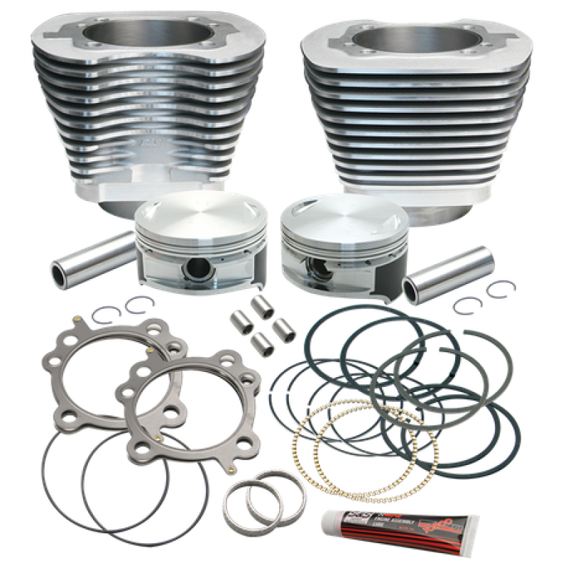 S&S Cycle 910-0199 - 99-16 BT Replacement 3-7/8in Bore Cylinder & Piston Kit For S&S 106in Stroker Kit - Silver