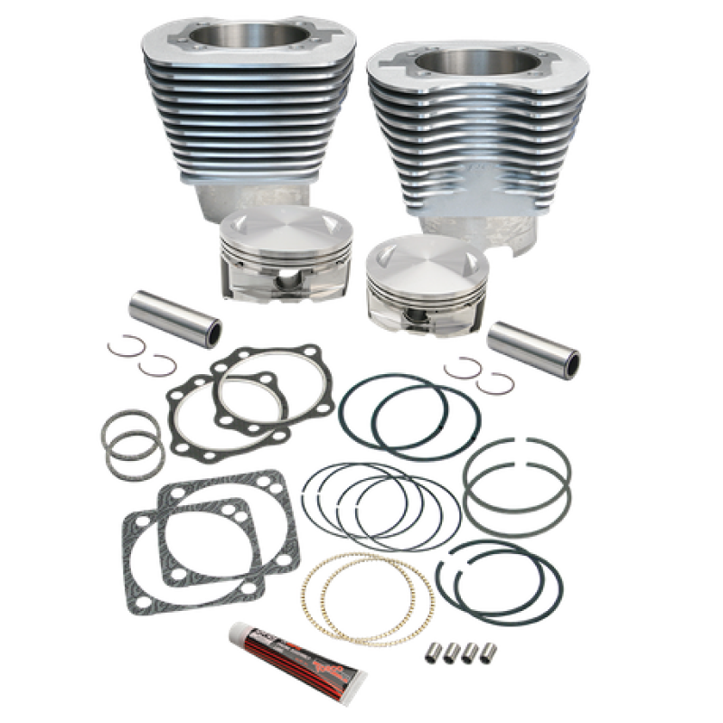 S&S Cycle 910-0229 - 84-99 BT 4 1/8in Bore Cylinder & Pistons Kit For S&S V124 Engine - Natural S&S Cycle 910-0229 - 84-99 BT 4 1/8in Bore Cylinder & Pistons Kit For S&S V124 Engine - Natural
