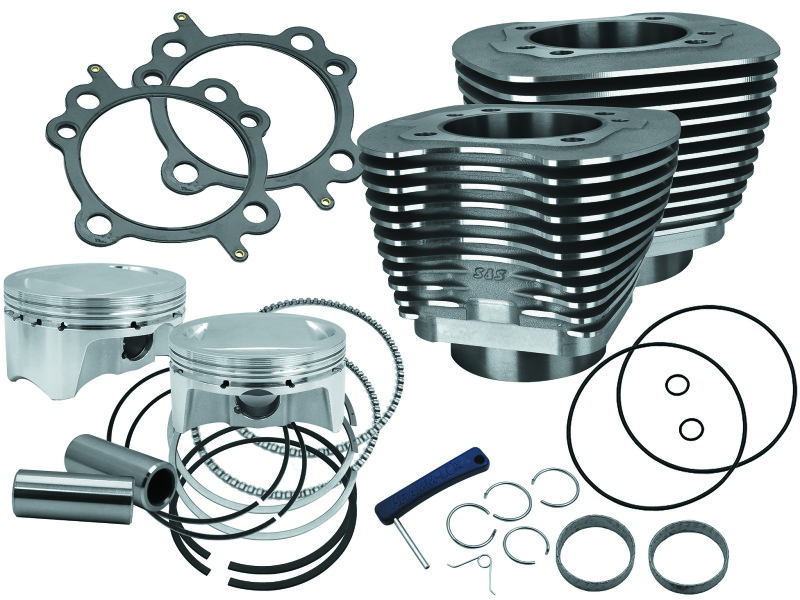 S&S Cycle 910-0651 - 07-17 BT Models 110in Sidewinder Big Bore Kit - Wrinkle Black