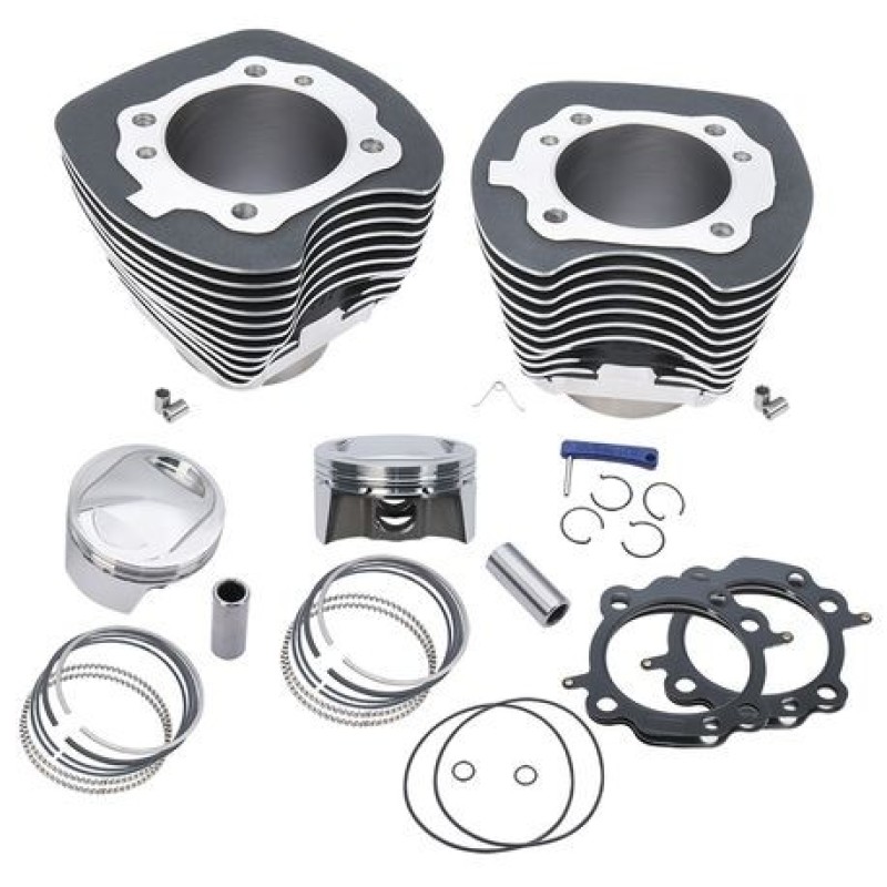 S&S Cycle 910-0481 - 99-06 BT 98in Bolt-In Big Bore Kit - Wrinkle Black
