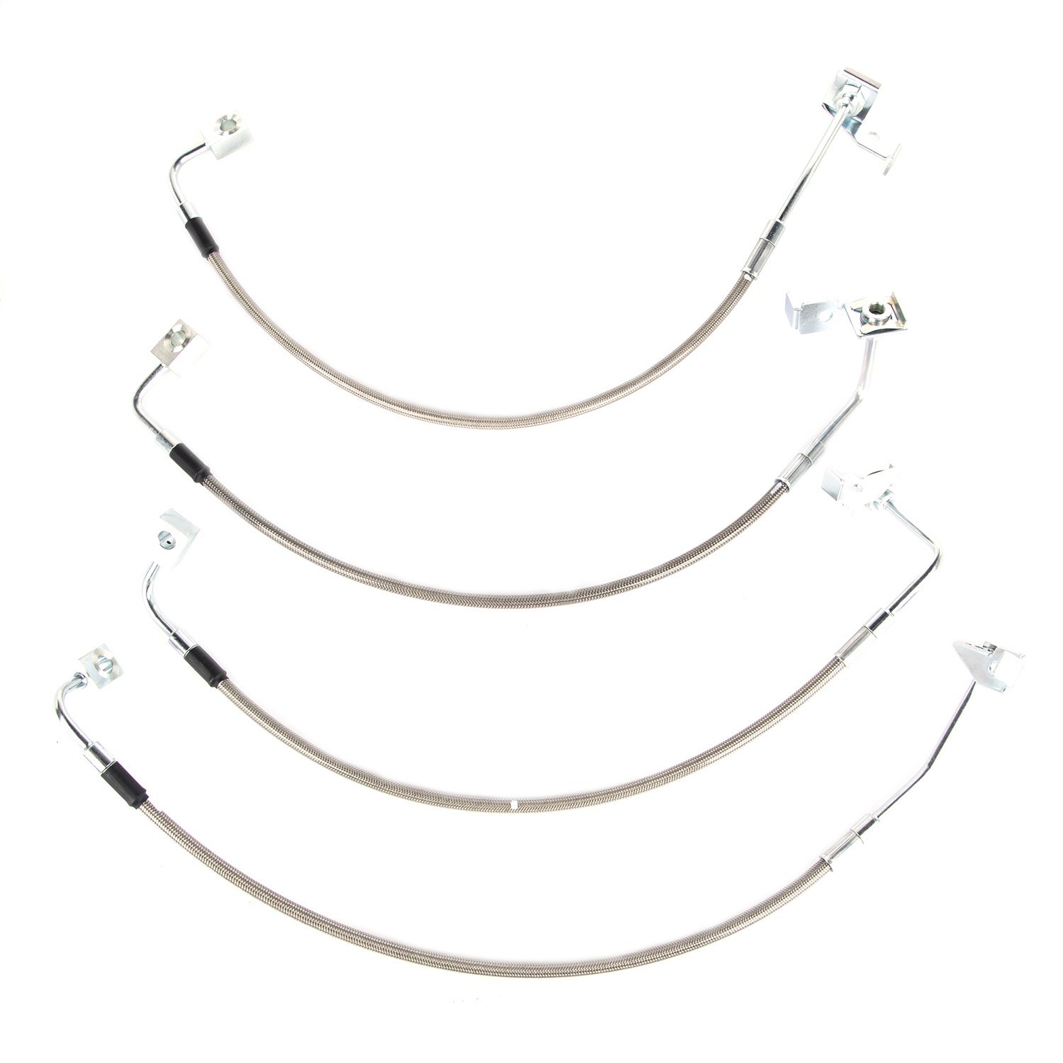 Rugged Ridge 16734.10 - Brake Hose Kit Braided Stainless 07-18 Jeep Wrangler Rugged Ridge 16734.10 - Brake Hose Kit Braided Stainless 07-18 Jeep Wrangler