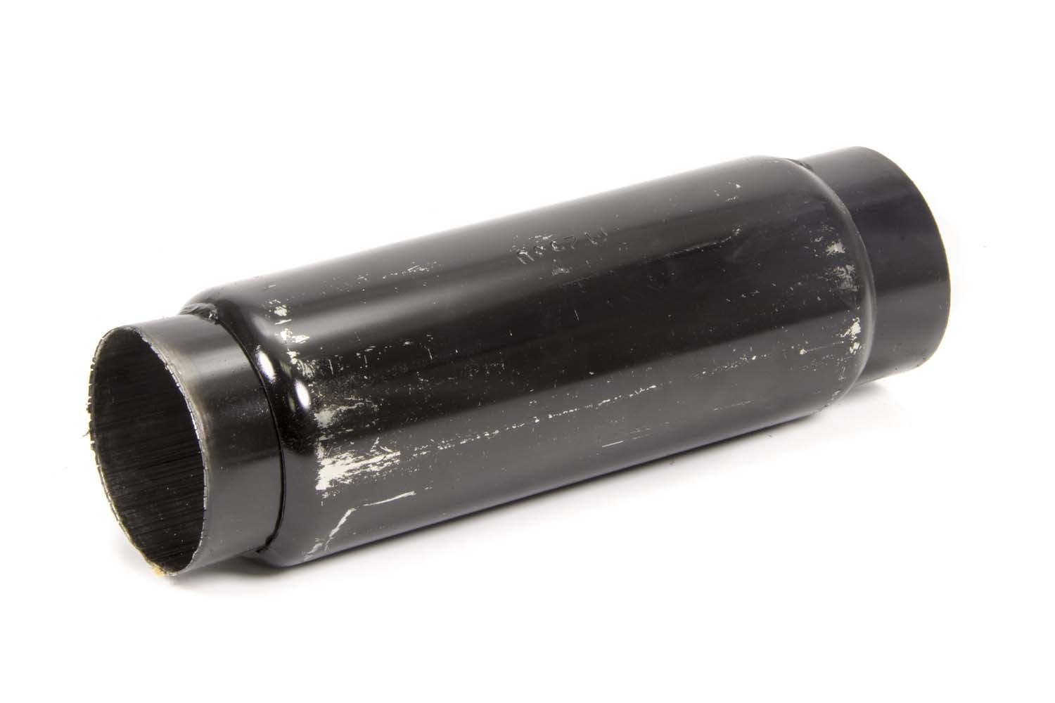 Schoenfeld 112530 - Muffler - 3 in Center Inlet - 3 in Center Outlet - 9 x 3.5 in Round Body - 11 in Long - Steel - Black Paint - Each