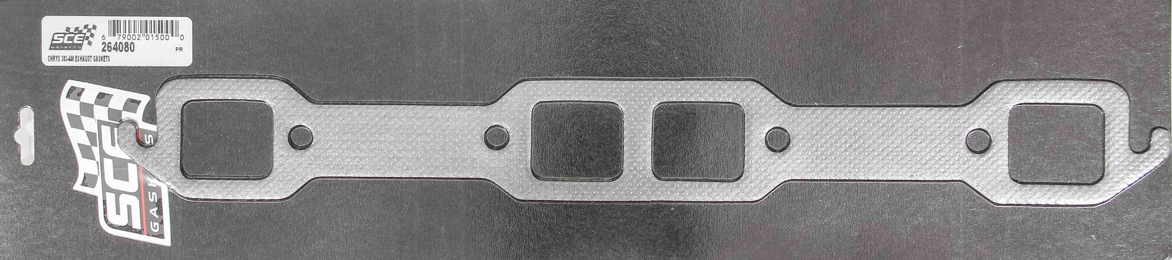 SCE Gaskets 264080 - CHRYS 383-440 LARGE PORT PREMIUM EXHAUST GASKETS SCE Gaskets 264080 - CHRYS 383-440 LARGE PORT PREMIUM EXHAUST GASKETS