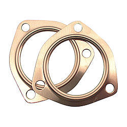 SCE Gaskets 4250 - PRO COPPR EMBSSD EXH. 3 BOLT 2.5" HEADER COLLECTORS