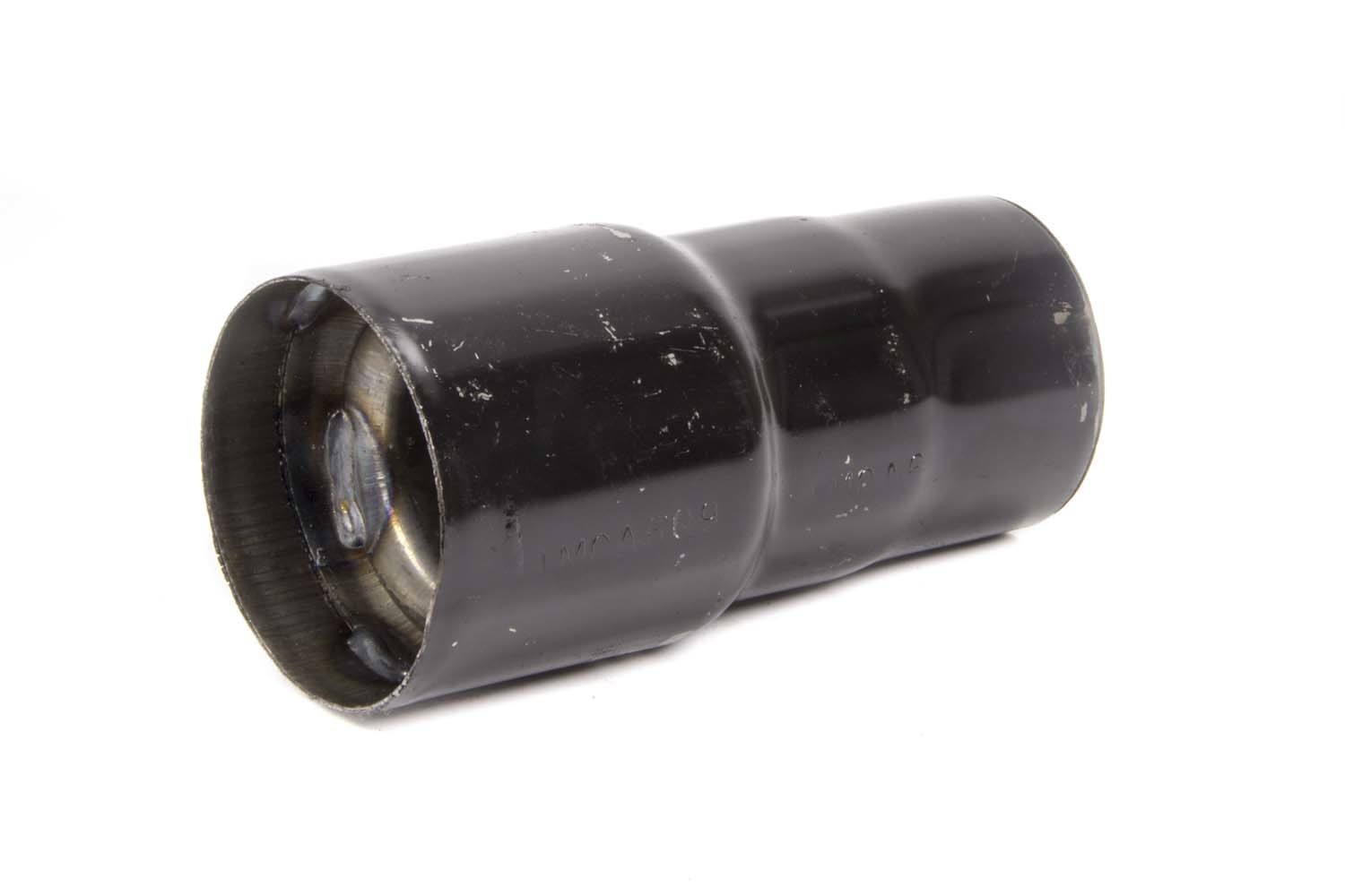 Schoenfeld IMCA609 - Muffler - 3 in Center Inlet - 3.5 in Center Outlet - 6 in Long - Steel - Black Paint - Each