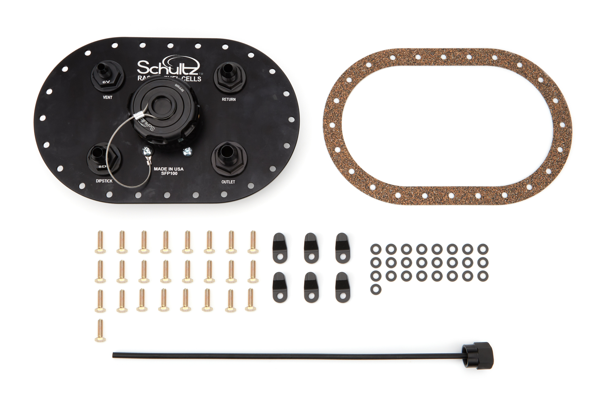 Schultz SFP100-10 - Filler Plate Alum 10an Outlet Billet Cap