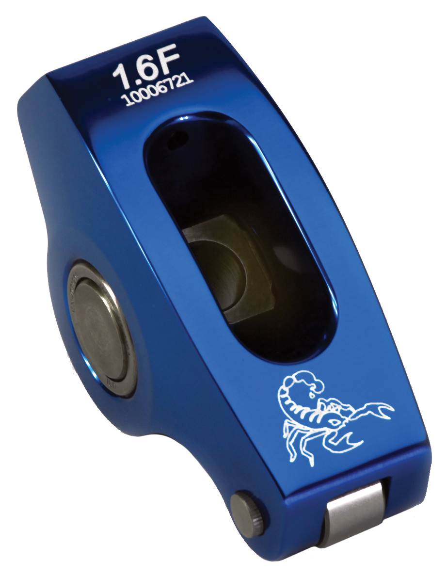 Scorpion Racing Products 1038 - 1.6 Small Block Chevy 3/8 Blue Race Series Narrow Body Rocker Arms Set of 16