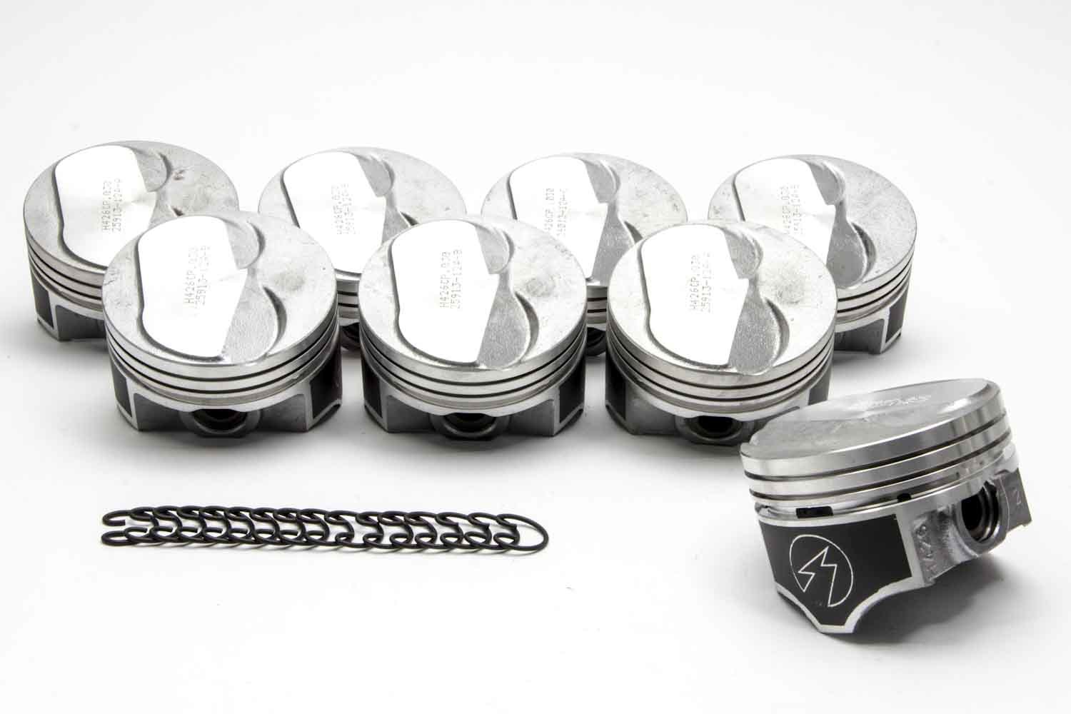 Sealed Power H426CP60 - Piston - Hypereutectic - 4.310 in Bore - 5/64 x 5/64 x 3/16 in Ring Grooves - Plus 10.50 cc - Coated Skirt - Big Block Chevy - Set of 8 Sealed Power H426CP60 - Piston - Hypereutectic - 4.310 in Bore - 5/64 x 5/64 x 3/16 in Ring Grooves - Plus 10.50 cc - Coated Skirt - Big Block Chevy - Set of 8
