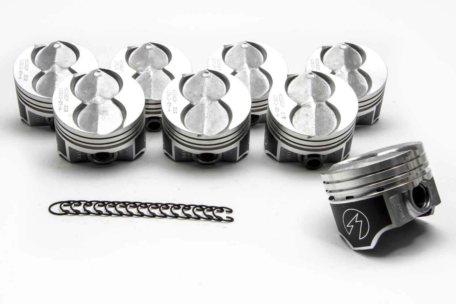 Sealed Power H336CP40 - Piston - Hypereutectic - 4.040 in Bore - 5/64 x 5/64 x 3/16 in Ring Grooves - Minus 12.00 cc - Coated Skirt - Small Block Ford - Set of 8 Sealed Power H336CP40 - Piston - Hypereutectic - 4.040 in Bore - 5/64 x 5/64 x 3/16 in Ring Grooves - Minus 12.00 cc - Coated Skirt - Small Block Ford - Set of 8