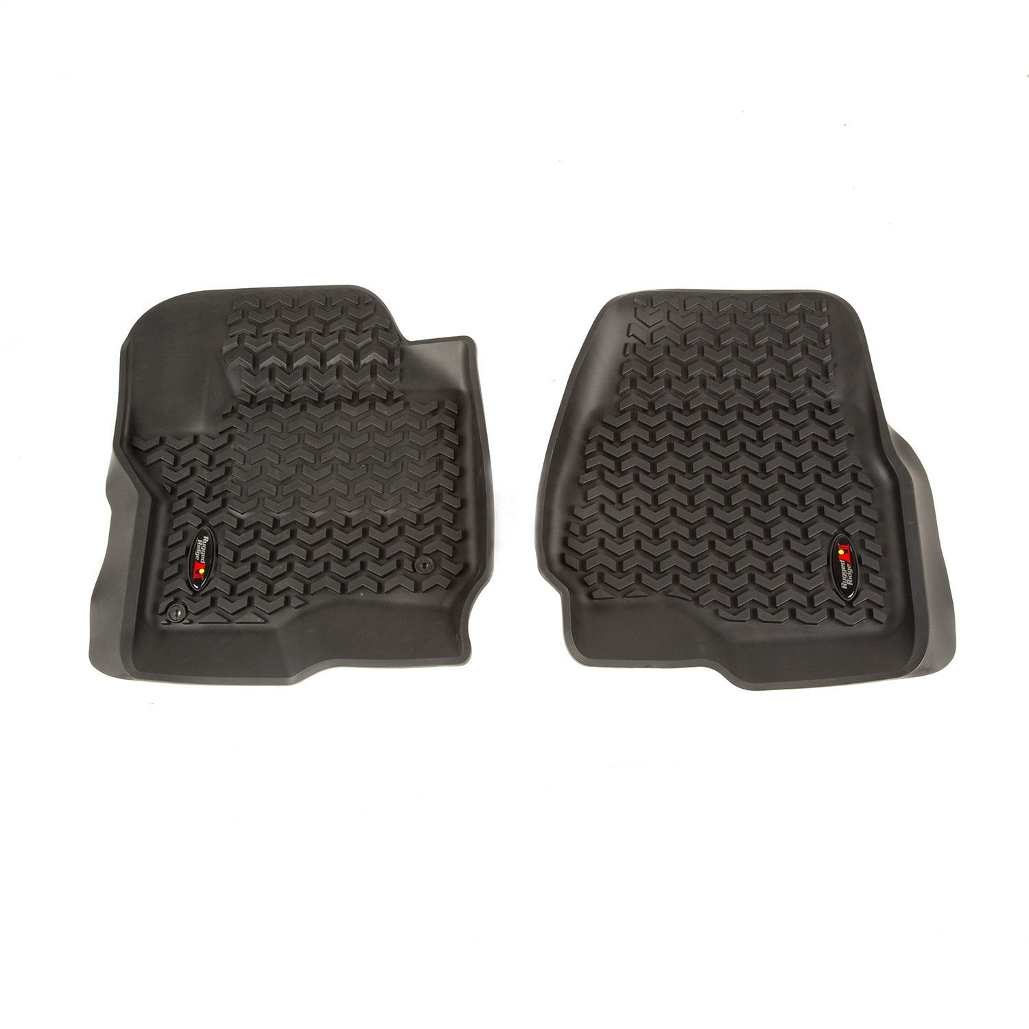 Rugged Ridge 82902.40 - Floor Liner Front Black 2017-2018 Ford F-250 / F-350 / F-450 / F-550 Regular