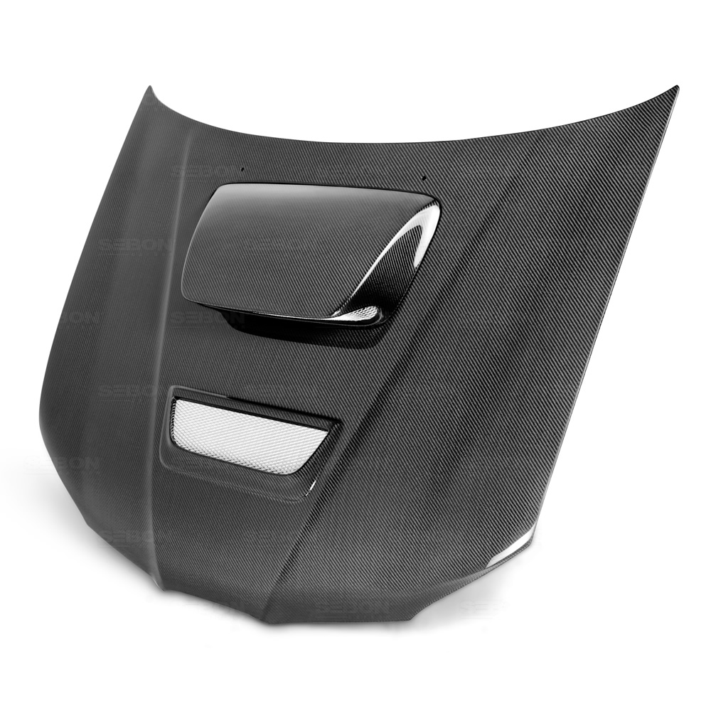 Seibon HD0607SBIMP-RC - Carbon, , RC-style carbon fiber hood for 2006-2007 Subaru Impreza/WRX