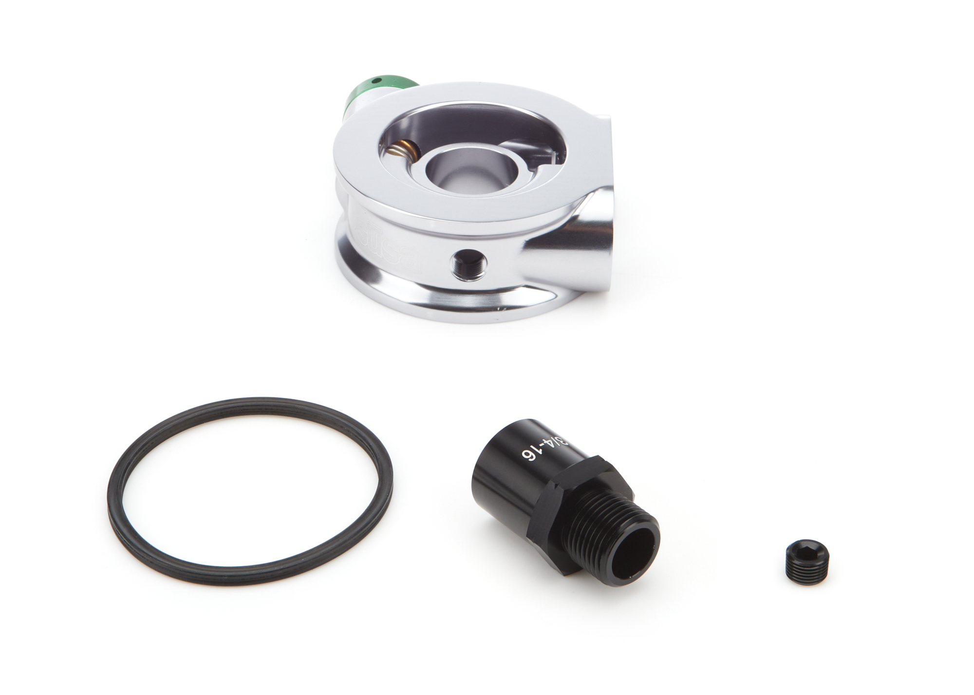 Setrab Oil Coolers 19-SPTB76-34-180-22 - Billet Alm Sandwich Oil Filter Adapter 3/4-16