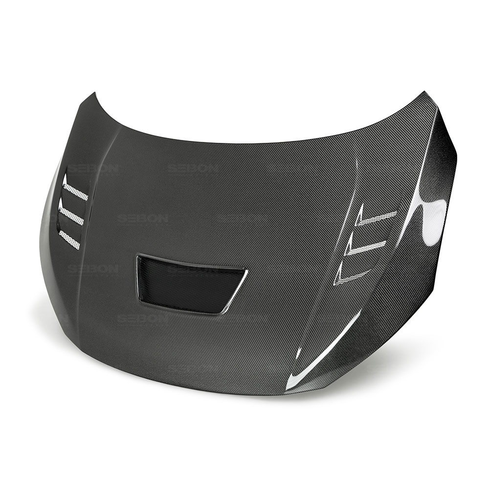 Seibon HD17HDCVR-CV - 2017 Honda Civic Type R CV-Style Carbon Fiber Hood