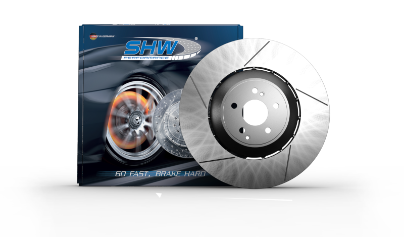 SHW Performance TFX49150 - SHW 16-19 Mercedes-Benz C63 AMG 4.0L Front Drilled-Slotted Lightweight Brake Rotor (2224212612)