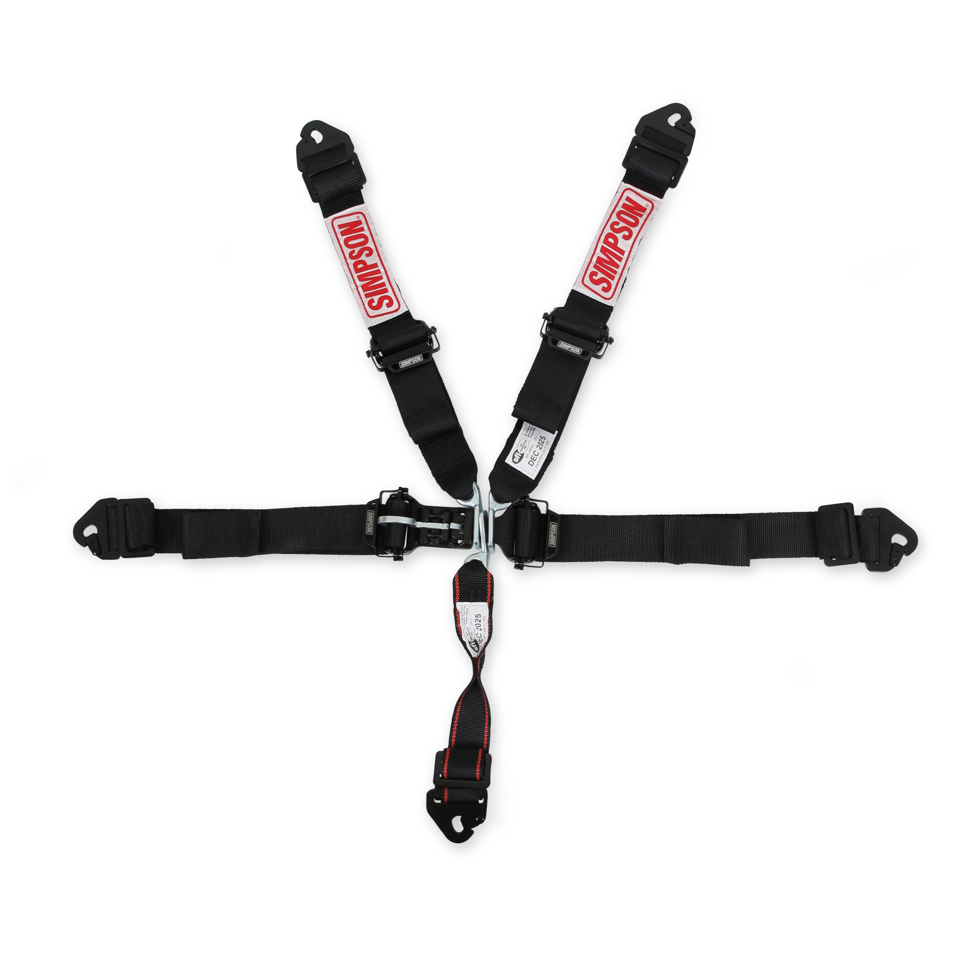 Simpson Safety 12LD5WC - Simpson Latch & Link SFI Harness 2" Double Pull down SFI 16.1