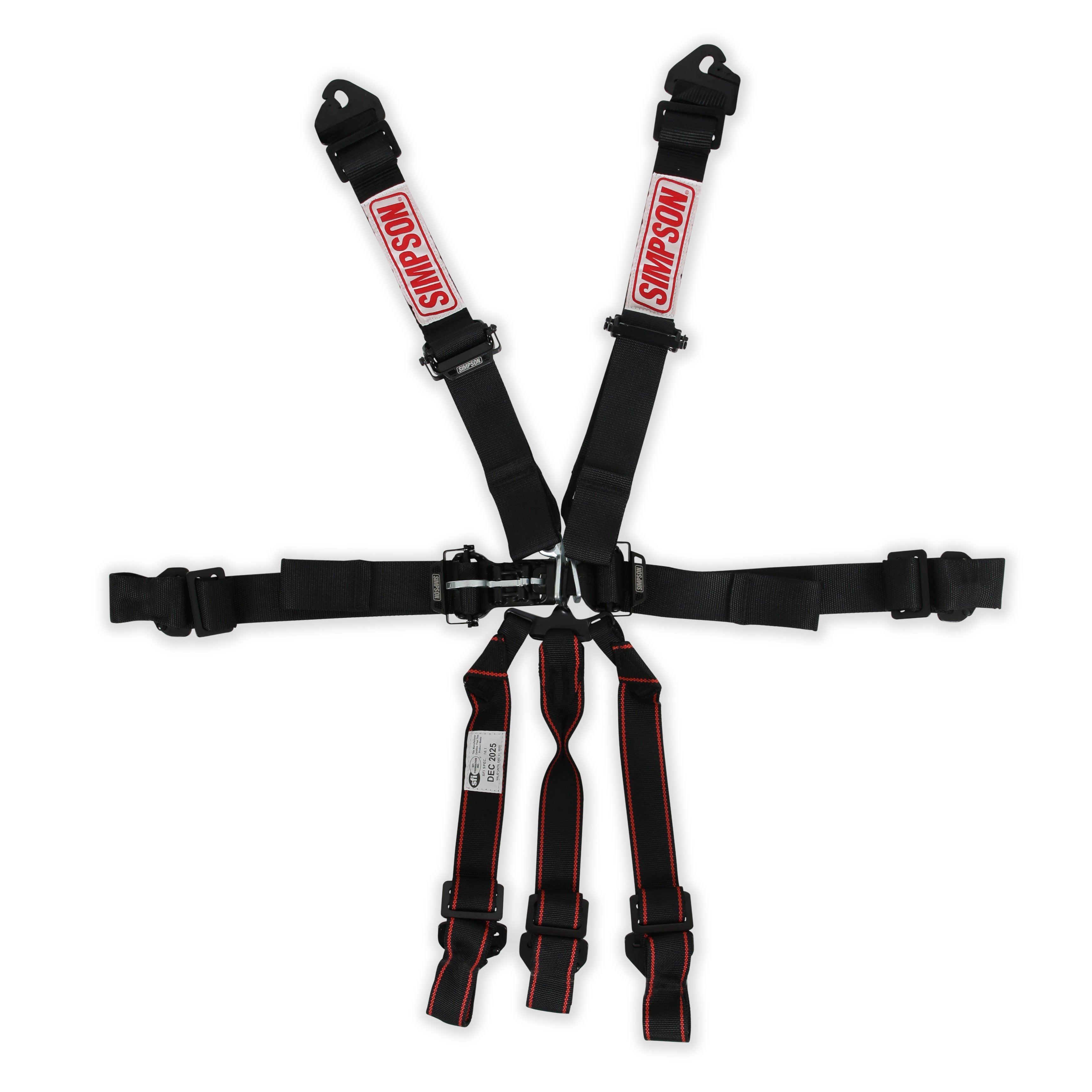 Simpson Safety 12LD7WC - Simpson Latch & Link Harness 2" Double Pull down SFI 16.1