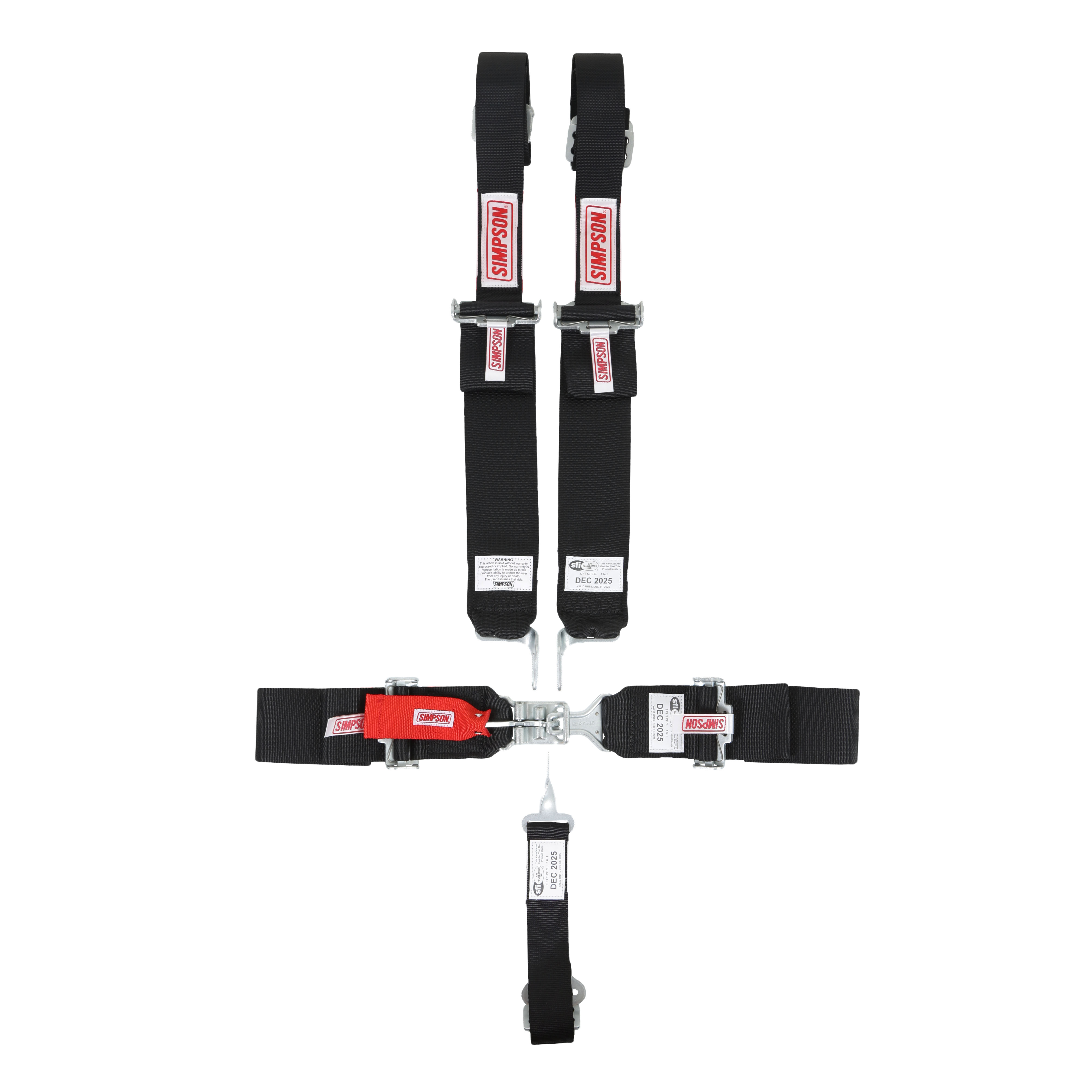 Simpson Safety 29063BKH - Simpson Racing Latch and Link  Lap Bolt-In 5-Point Pull-Down Harness Simpson Safety 29063BKH - Simpson Racing Latch and Link  Lap Bolt-In 5-Point Pull-Down Harness