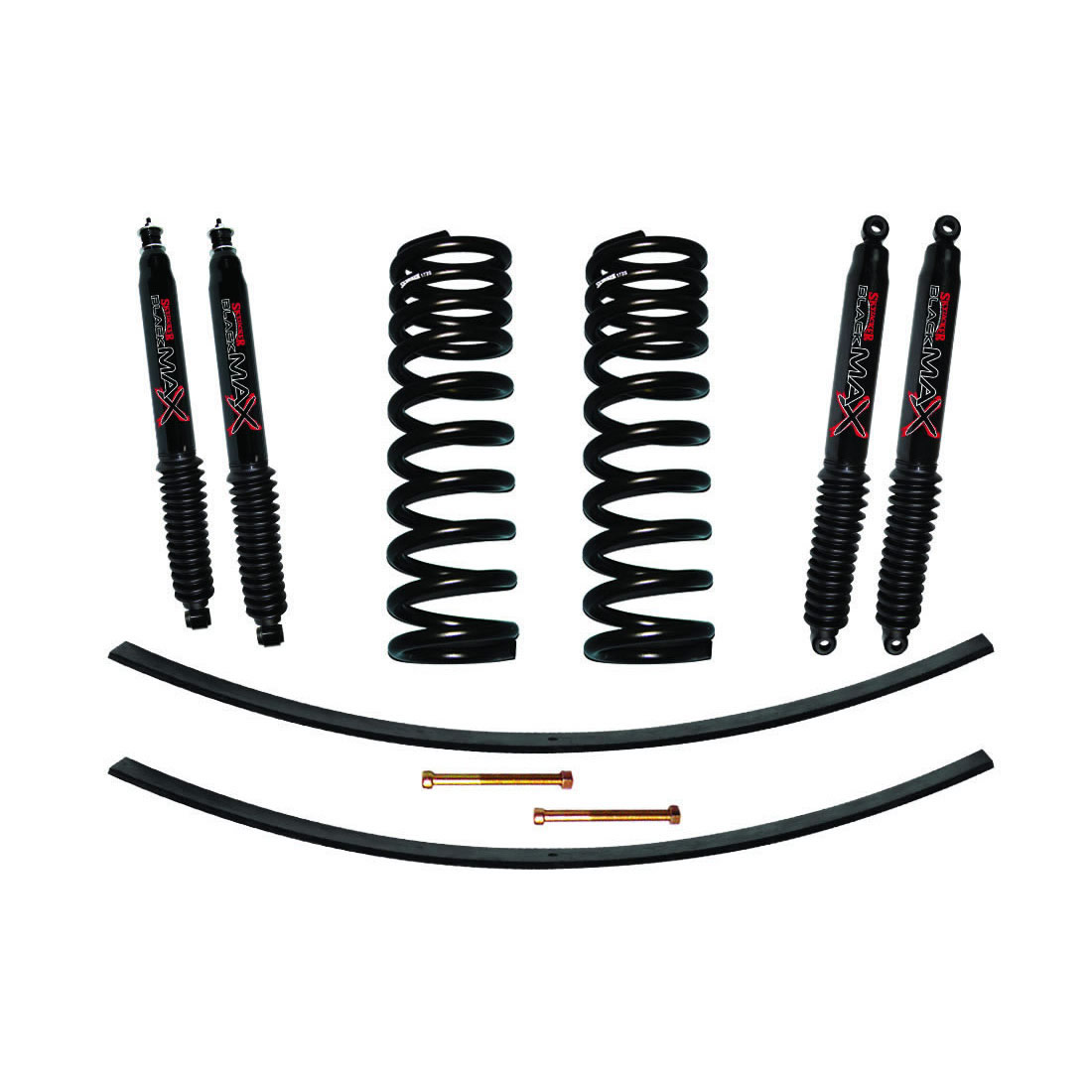 Skyjacker 172PK-B - F-100/F-150 Suspension Lift Kit 73-75 Ford F-100 77-79 F-150 w/Shock Black MAX Shocks 1.5-2 Inch Lift Incl. Front Coil Springs Rear Add-A-Leafs