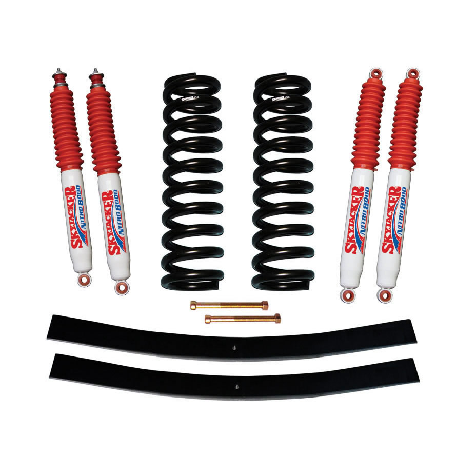 Skyjacker 174BK-N - Bronco Suspension Lift Kit 78-79 Ford Bronco w/Shock Nitro Shocks 4 Inch Lift Incl. Front Coil Springs Rear Add-A-Leafs
