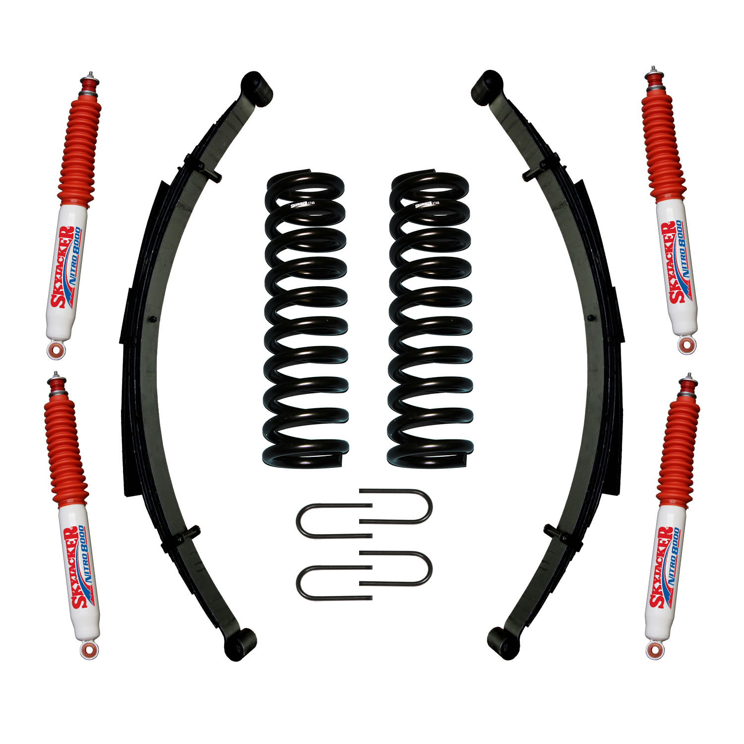 Skyjacker 174PKS-N - F-100/F-150 Suspension Lift Kit 73-75 F-100 77-79 F-150 w/Shock Nitro Shocks 4 Inch Lift Incl. Front/Rear Springs Rear U Bolt Kit Skyjacker 174PKS-N - F-100/F-150 Suspension Lift Kit 73-75 F-100 77-79 F-150 w/Shock Nitro Shocks 4 Inch Lift Incl. Front/Rear Springs Rear U Bolt Kit