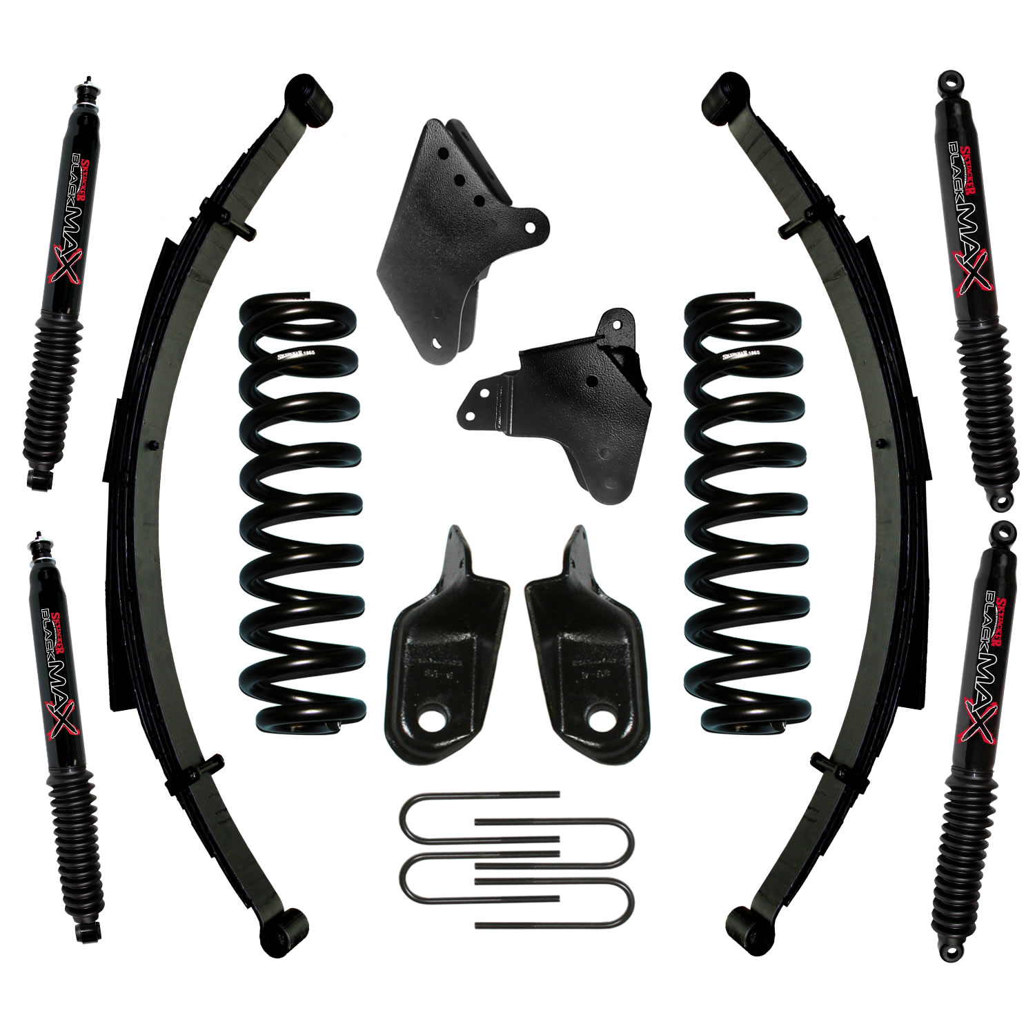 Skyjacker 186BKS-B - F-150 Suspension Lift Kit 80-96 Ford F-150 w/Shock Black MAX Shocks 6 Inch Lift Incl. Front/Rear Springs Brackets Rear U Bolt Kit