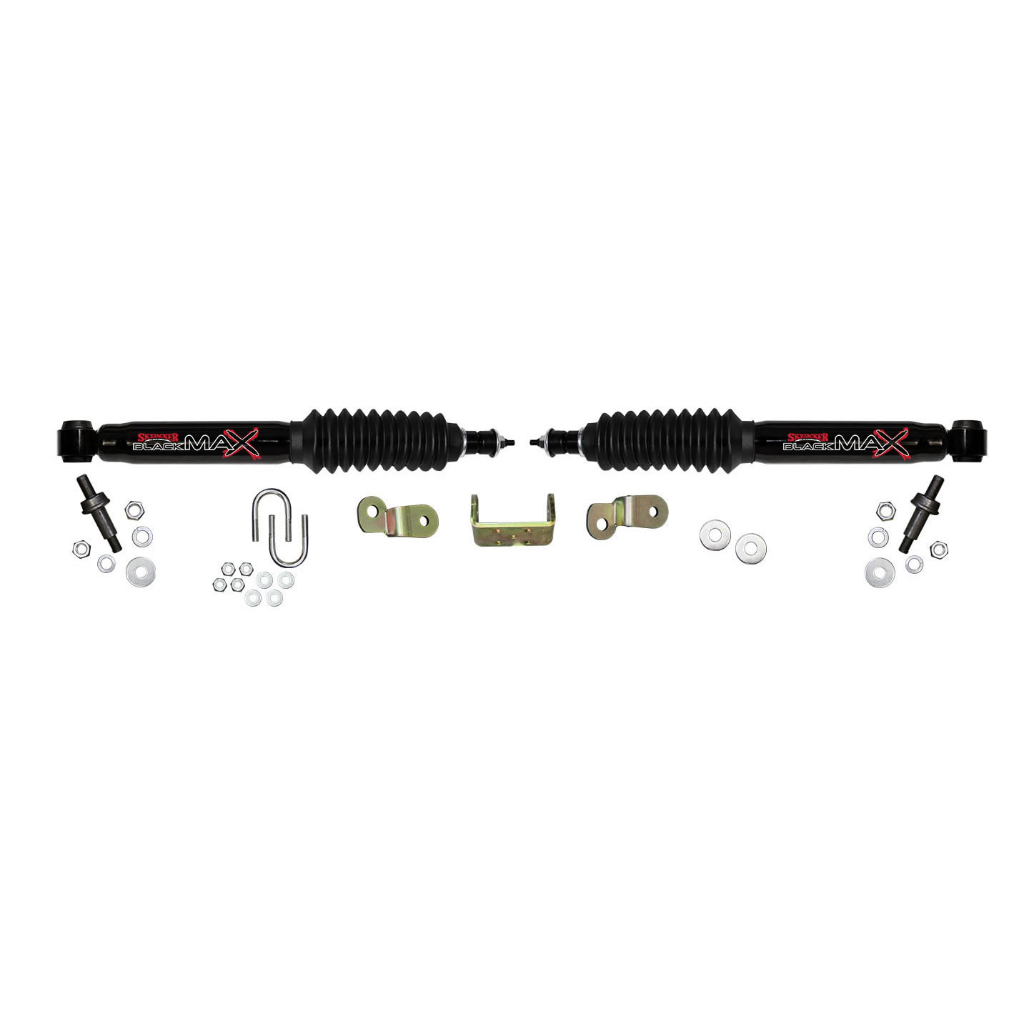 Skyjacker 8298 - Steering Stabilizer Dual Kit Black  Dual Kit Can Only Be Used w/ Suspension Lift For 1500HD and 3/4 and 1 Ton