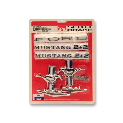 Scott Drake C5ZZ-6340282-8K - Emblem Kit, Fastback, V8 Scott Drake C5ZZ-6340282-8K - Emblem Kit, Fastback, V8