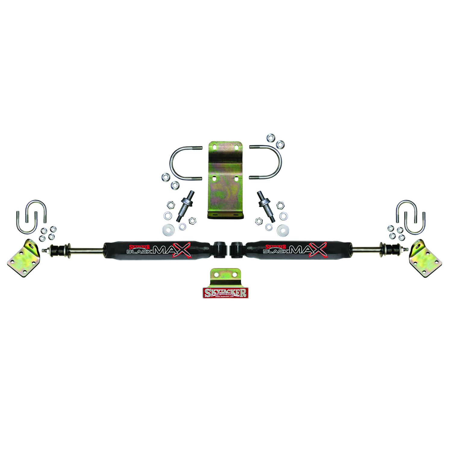 Skyjacker 8203 - Steering Stabilizer Dual Kit Black  Dual Kit Incl. Steering Dampers Mounting Brackets Hardware Boots Sold Separately