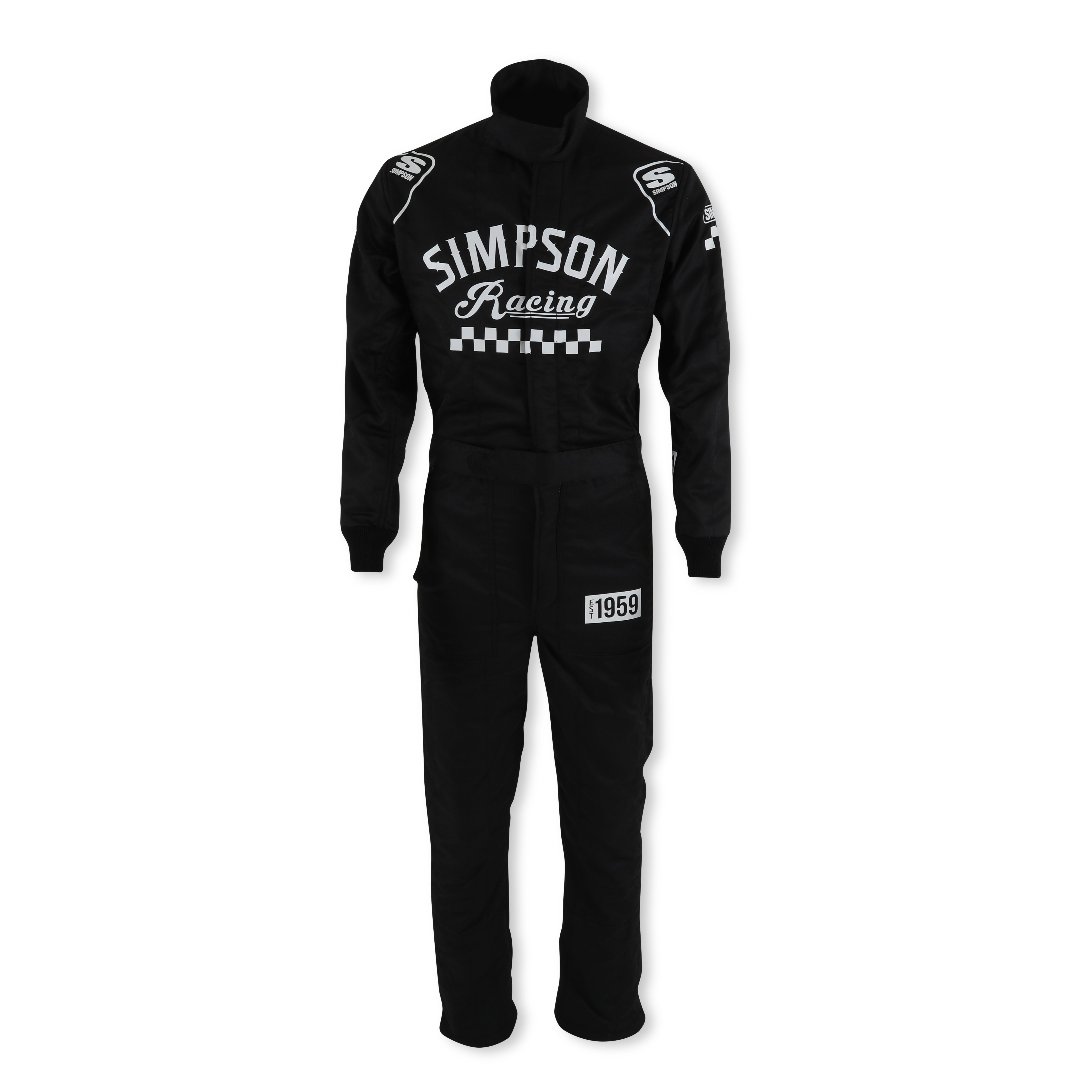 Simpson Safety CK02321 - Checkers Suit Black - LG Simpson Safety CK02321 - Checkers Suit Black - LG