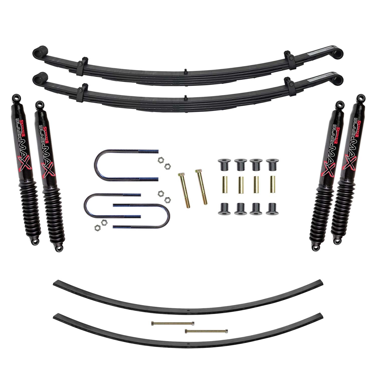Skyjacker D200CDAK-B - Suspension Lift Kit w/Shock Black MAX Shocks 2.5 Inch Front/2 Inch Rear Lift Incl. Front Leaf Springs Front U Bolt Kit Front Bushing Kit Rear Add-A-Leafs Skyjacker D200CDAK-B - Suspension Lift Kit w/Shock Black MAX Shocks 2.5 Inch Front/2 Inch Rear Lift Incl. Front Leaf Springs Front U Bolt Kit Front Bushing Kit Rear Add-A-Leafs
