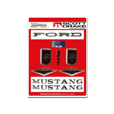 Scott Drake C6ZZ-65402828GT - Emblem Kit, GT Scott Drake C6ZZ-65402828GT - Emblem Kit, GT