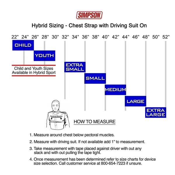 Simpson Safety HYPLCUS11PA - Simpson Racing Hybrid Pro Lite