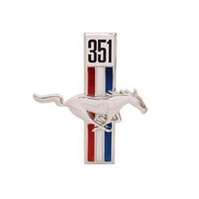 Scott Drake C7ZZ-16228-W - Fender Emblem , 351 Running Horse, passenger Side Scott Drake C7ZZ-16228-W - Fender Emblem , 351 Running Horse, passenger Side