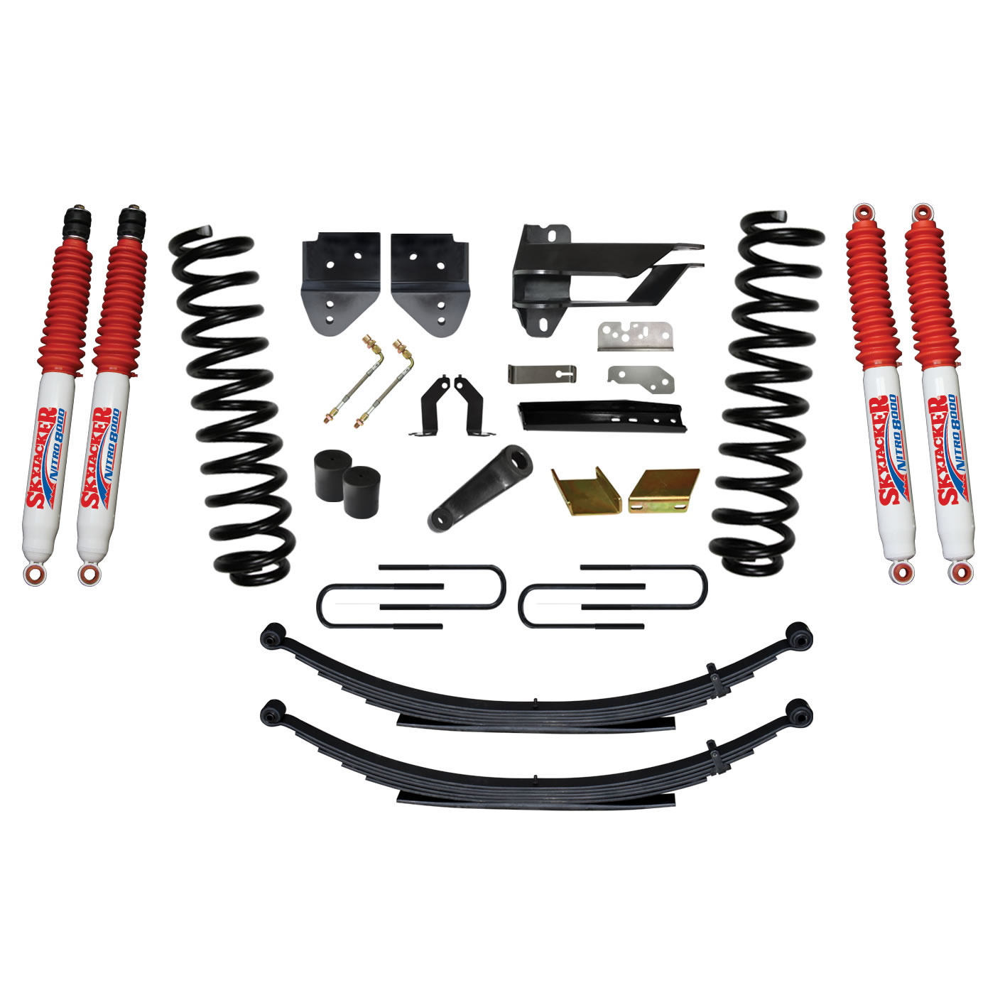 Skyjacker F17651KS-N - Suspension Lift Kit w/Shock 6 Inch Lift Incl. Front Coil Springs Rear Leaf Springs Nitro 8000 17-19 Ford F-250/ F-350 Super Duty Diesel