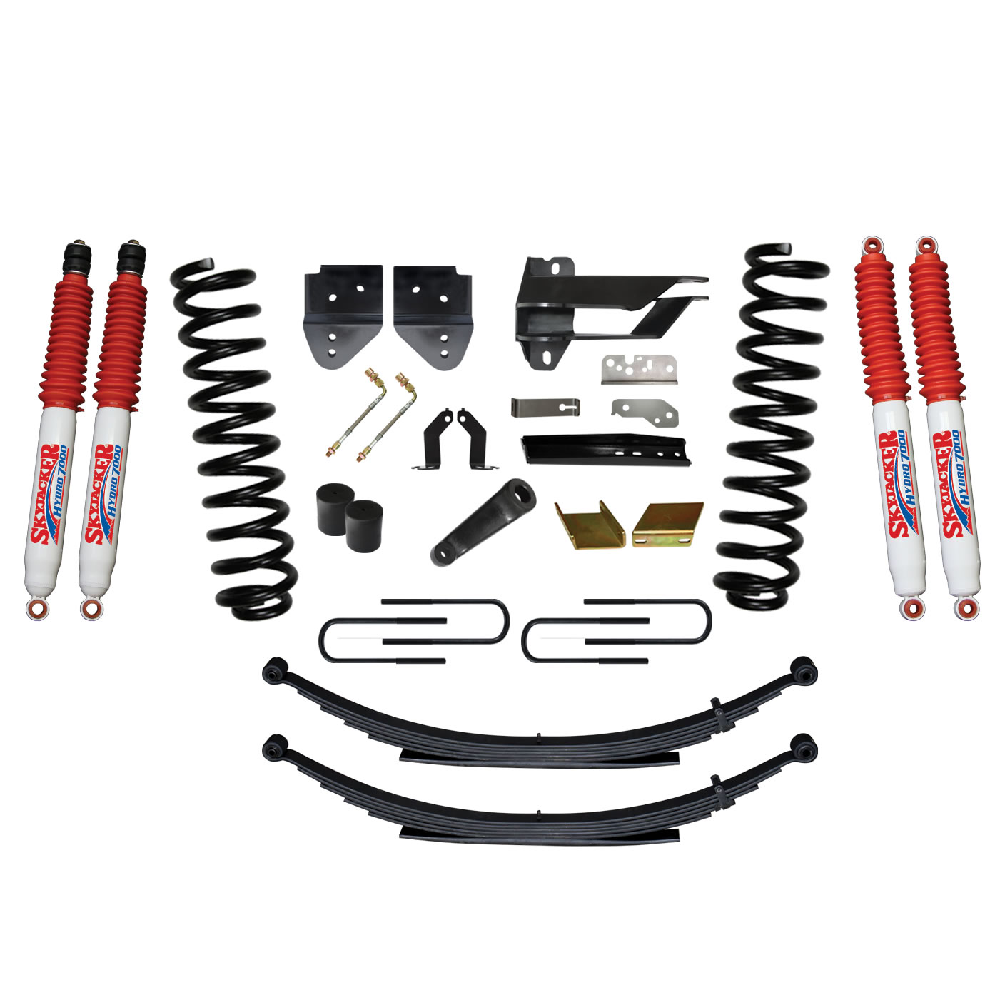Skyjacker F17601KS-H - Suspension Lift Kit w/Shock 6 Inch Lift Incl. Front Coil Springs Rear Leaf Springs Hydro 7000 Shocks 17-19 Ford F-250/ F-350 Super Duty Gas