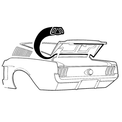 Scott Drake C7ZZ-6343720-B - 67-68 Fastback Trunk Seal Scott Drake C7ZZ-6343720-B - 67-68 Fastback Trunk Seal