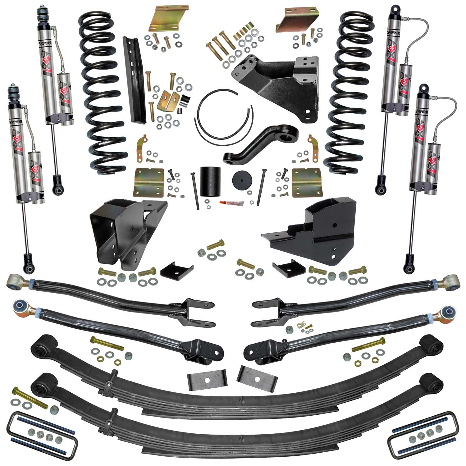 Skyjacker F236524KS-X - 6 In. Suspension Lift Kit 4-Link w/ ADX 2.0 Monotube Shocks