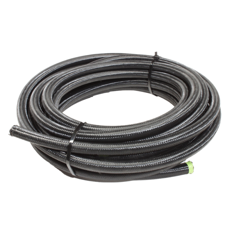 Snow Performance SNF-60830B - Snow 8AN Braided Stainless PTFE Hose - 30ft (Black)