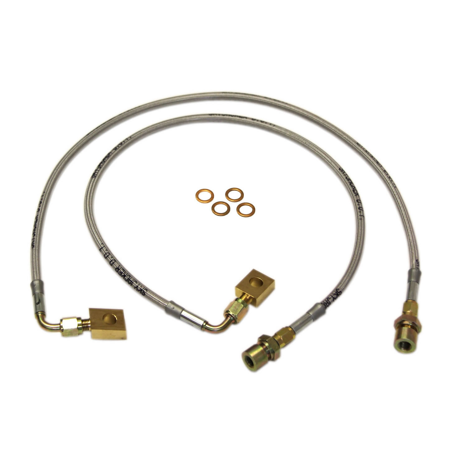 Skyjacker FBL92 - Excursion/Superduty Stainless Steel Brake Line 00-04 Superduty/Excursion Front Lift Height 4-8 Inch Pair