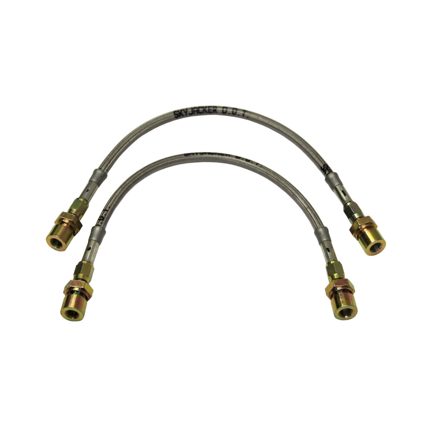 Skyjacker FBL45 - Jeep Stainless Steel Brake Line 55-66 Jeep CJ Front Lift Height 2.5-4 Inch Pair