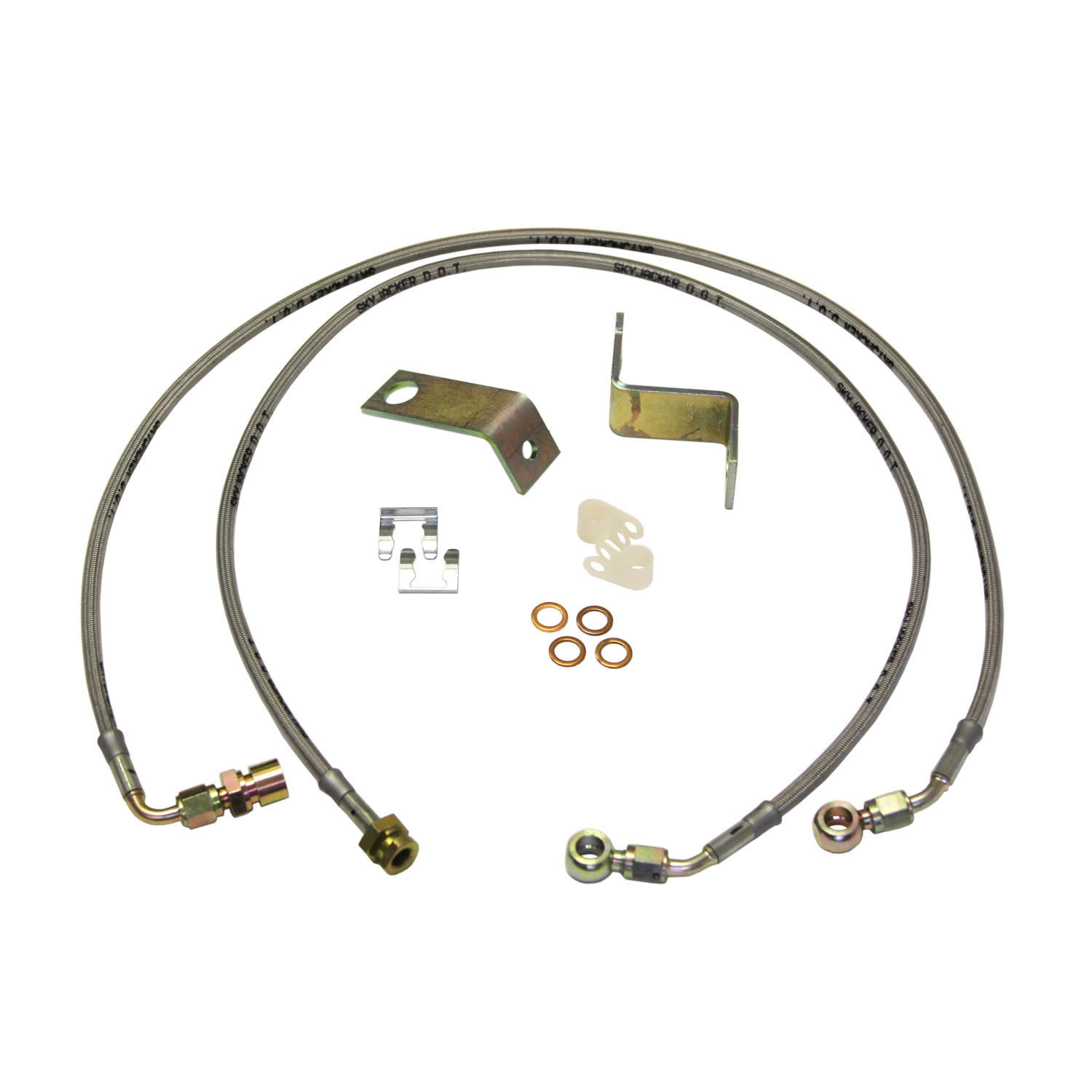 Skyjacker FBL56 - Superduty Stainless Steel Brake Line 05-07 Ford F-250/F-350 Front Lift Height 4-8 Inch Pair