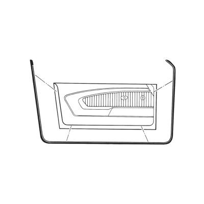Scott Drake C9ZZ-6520530-1A - 69-70 Door Weatherstrips Scott Drake C9ZZ-6520530-1A - 69-70 Door Weatherstrips