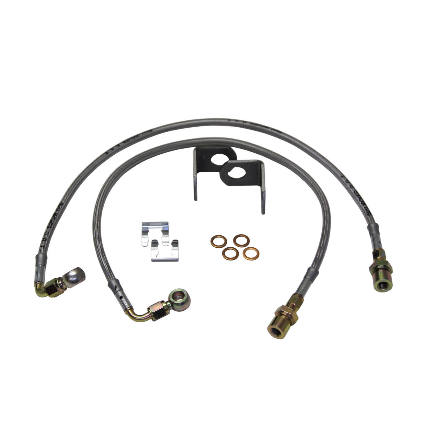 Skyjacker JKFBL60 - Jeep JK Stainless Steel Brake Line 07-18 Wrangler JK Front Lift Height 4-7 Inch Pair