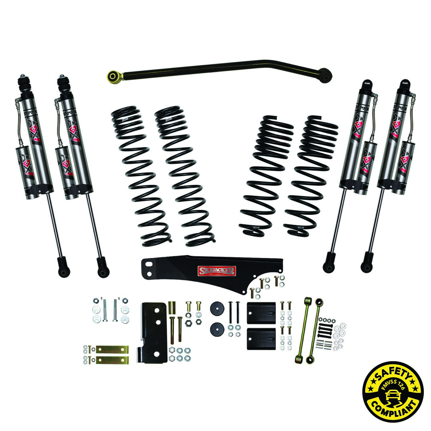 Skyjacker JK40BKXLT - 4 Inch Suspension Lift System With ADX 2.0 Remote Reservoir Shocks