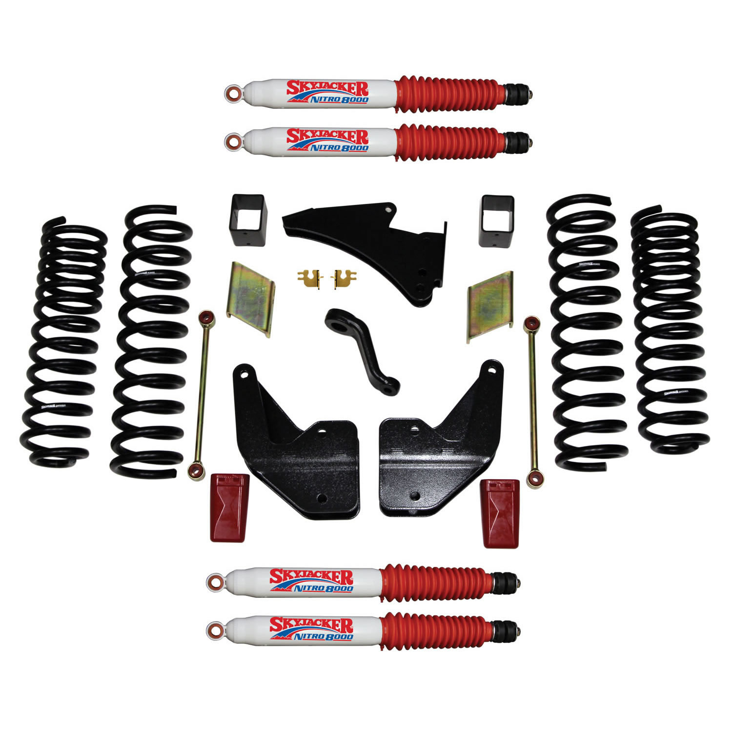 Skyjacker R14451K-N - Suspension Lift Kit w/Shock Nitro Shocks 4 Inch Lift 14-19 Ram 2500 Incl. Front And Rear Coil Springs
