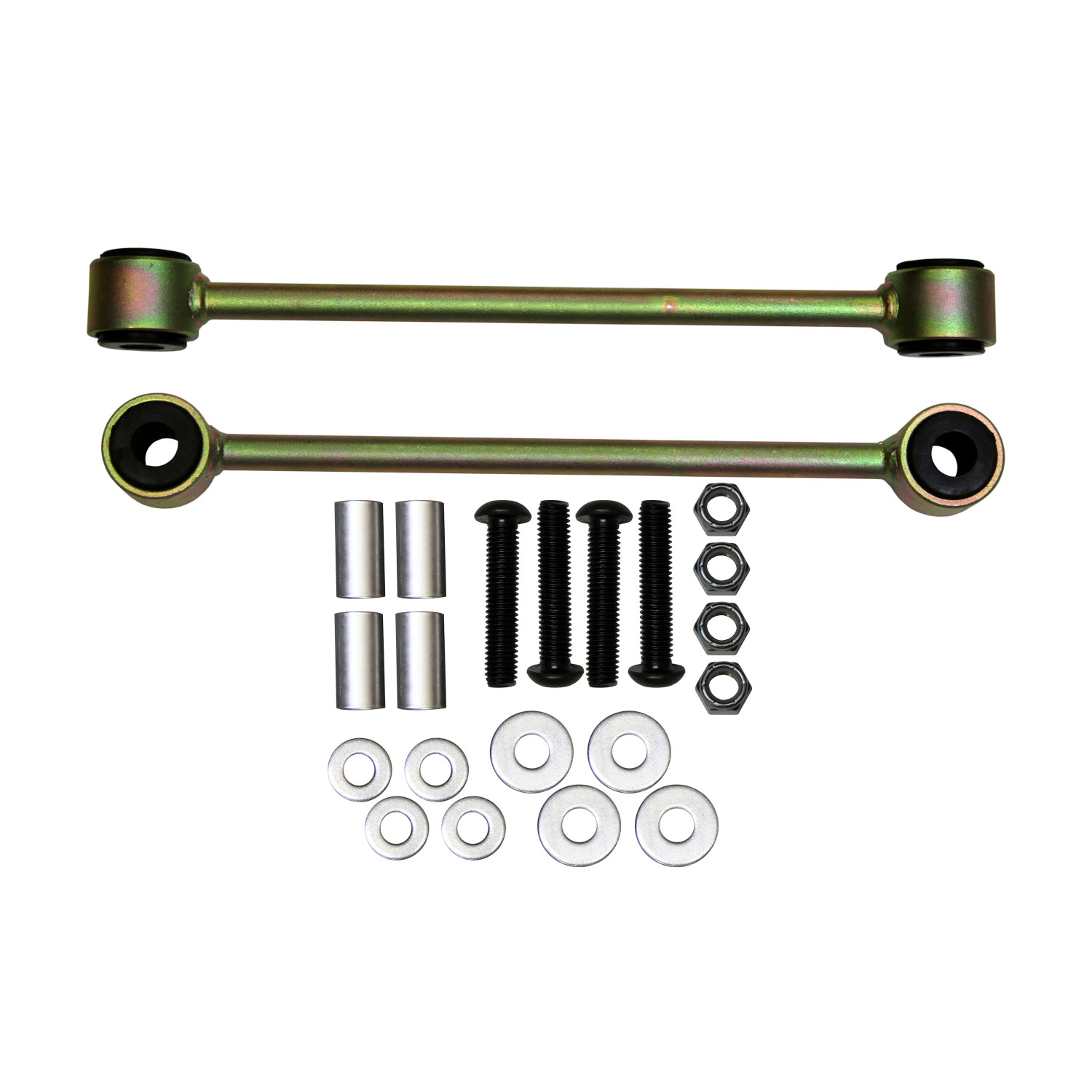 Skyjacker SBE502 - Sway Bar Extended End Links Lift Height 2-3.5 Inch Black Rubber Bushings 07-18 Wrangler JK