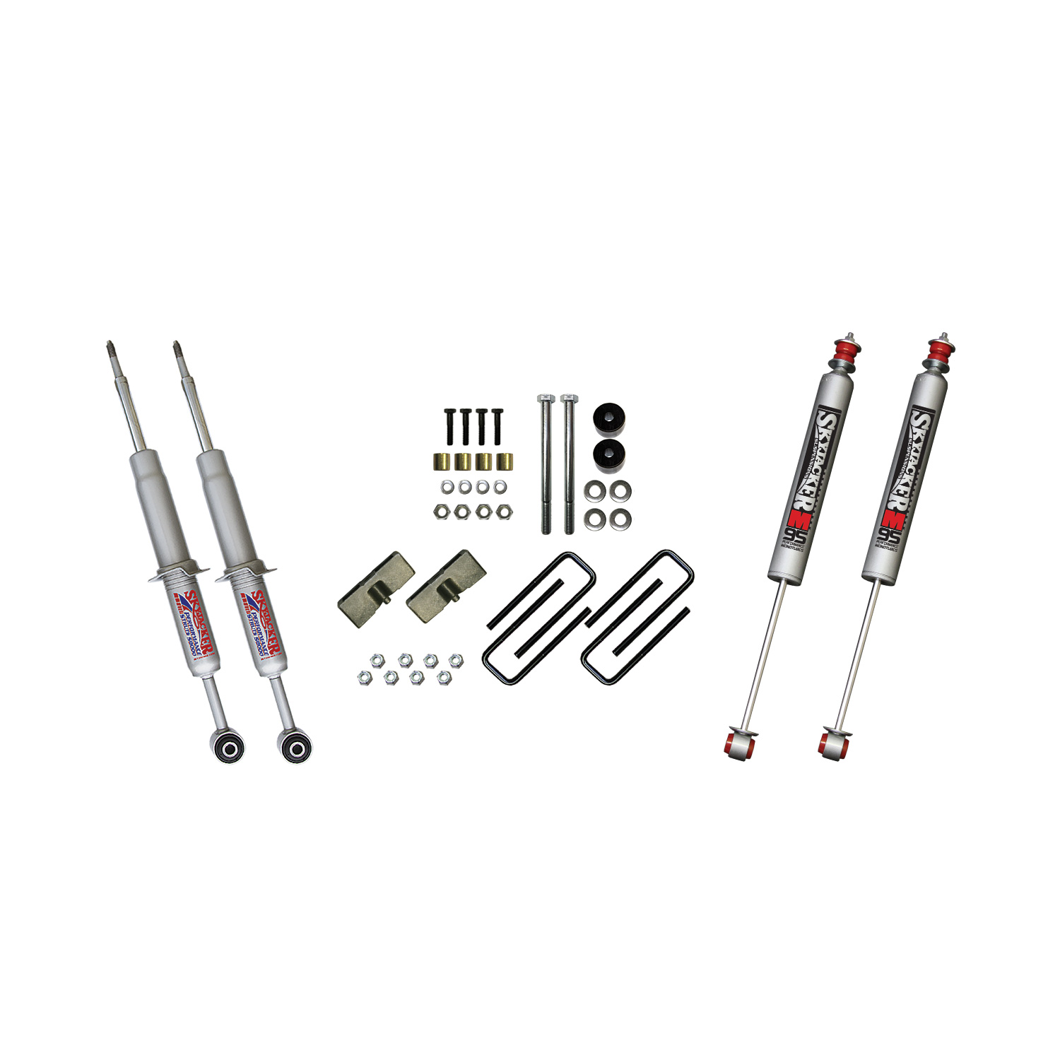 Skyjacker TC530STBM - Suspension Lift Kit w/Shock 3 Inch Lift 05-15 Toyota Tacoma Incl. Front Struts Front Diff. Drop Kit Rear Lift Blocks U-Bolts Rear M95 Monotube Shocks