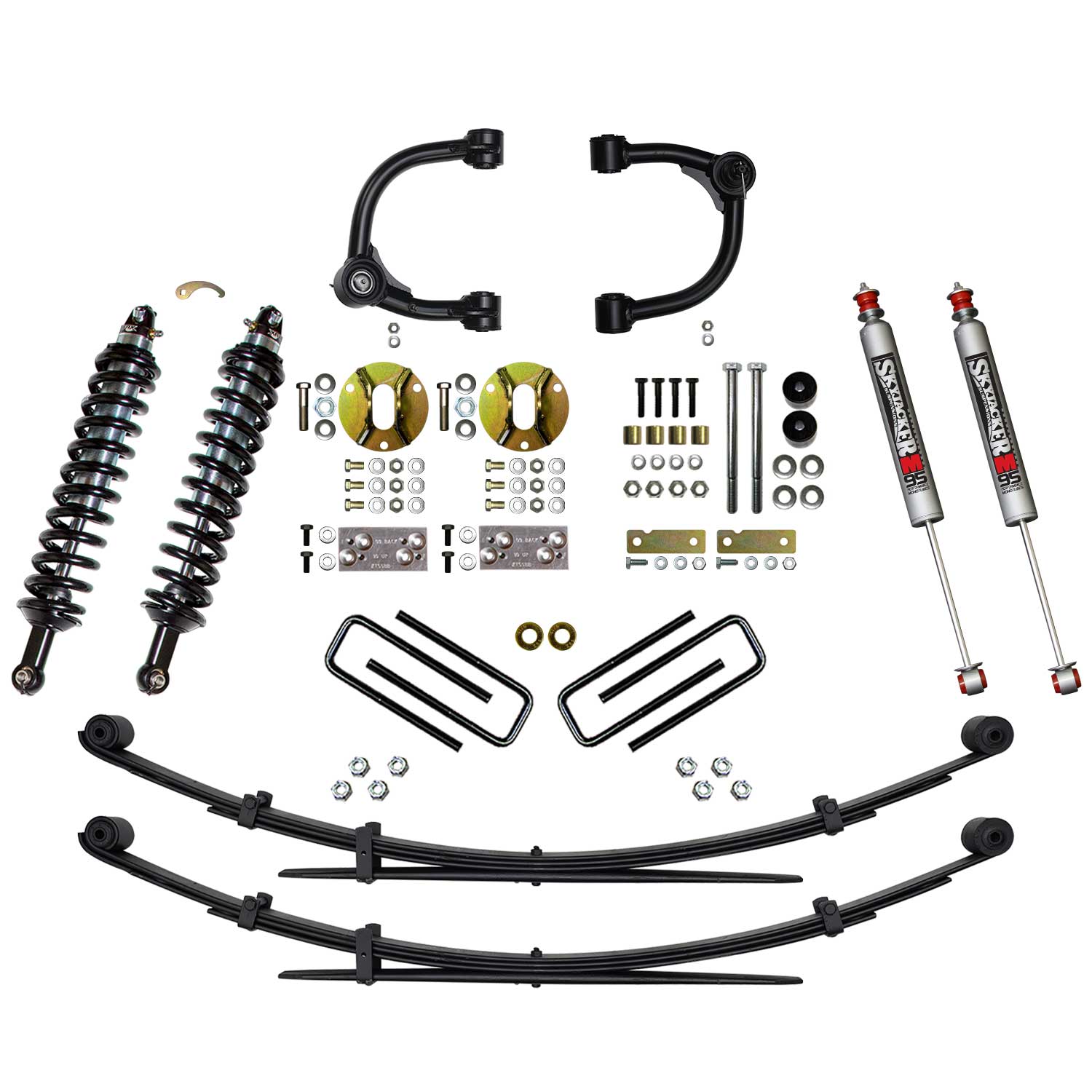 Skyjacker TC536UMKS - 3 Inch Front Coilover Suspension Lift System with Front Upper Control Arms Rear Leaf Springs and Rear M95 Monotube Shocks 16-22 Toyota Tacoma Skyjacker TC536UMKS - 3 Inch Front Coilover Suspension Lift System with Front Upper Control Arms Rear Leaf Springs and Rear M95 Monotube Shocks 16-22 Toyota Tacoma